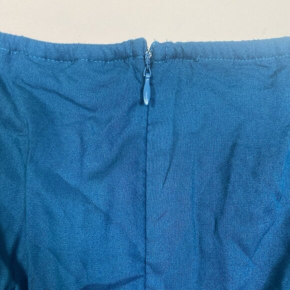 Lane Bryant Plus Size 18 Crochet Front Sun Dress Teal Bohemian Minimalist Knit - Picture 9 of 12